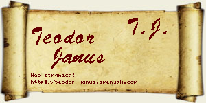 Teodor Janus vizit kartica
